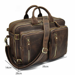 Genuine Leather Mens Cool Messenger Bag Work Bag Satchel Bag Briefcase Bag for men