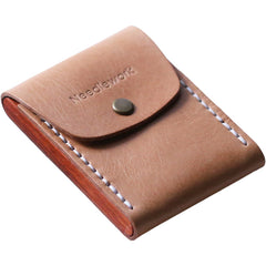 Cool Wooden Leather Mens Wallet Small Card Holder Handmade Coin Wallet for Men - iwalletsmen