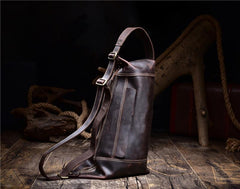 Leather Sling Bag for Men Vintage Chest Crossbody Bag For Mens - iwalletsmen