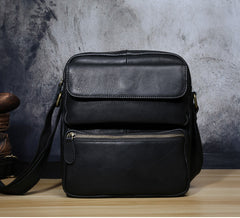 Genuine Leather Mens Cool Messenger Bag Chest Bag Bike Bag Cycling Bag for men