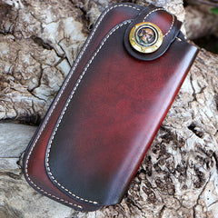 Handmade Mens Cool Leather Chain Wallet Biker Trucker Wallet with Chain - iwalletsmen