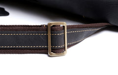 Genuine Leather Mens Cool Backpack Sling Bag Large Black Travel Bag Hiking Bag for men