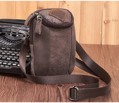 Leather Belt Pouch Mens Small Cases Waist Bag Hip Pack Belt Bag Fanny Pack Bumbag for Men