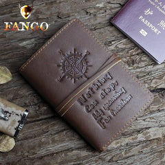 Handmade Leather Mens Cool billfold Wallet Passport Card Holder Small Card Slim Wallets for Men