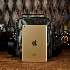 Cool Mens Leather Small Messenger Bag Vintage CrossBody Bag Handbags Shoulder Bag For Men - iwalletsmen