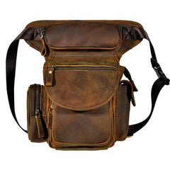 Leather Belt Pouch Mens Small Cases Waist Bag Hip Pack Belt Bag Fanny Pack Bumbag for Men