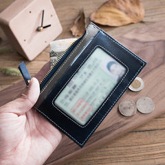 Handmade Leather Mens Cool billfold Wallet Card Holder Small Card Slim Wallets for Men
