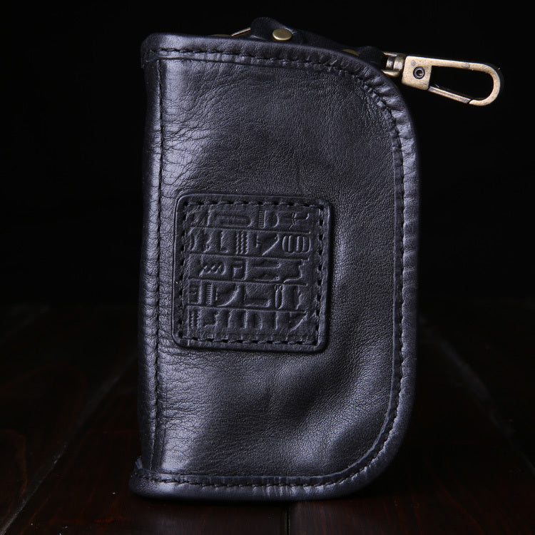 Genuine Leather Mens Cool Key Wallet Car Key Holder Car Key Case for Camel Men