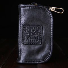 Genuine Leather Mens Cool Key Wallet Car Key Holder Car Key Case for Camel Men
