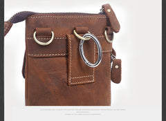 Leather Belt Pouch Mens Small Cases Waist Bag Hip Pack Belt Bag Fanny Pack Bumbag for Men