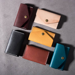 Handmade Leather Mens Cool billfold Wallet Card Holder Small Card Slim Wallets for Men