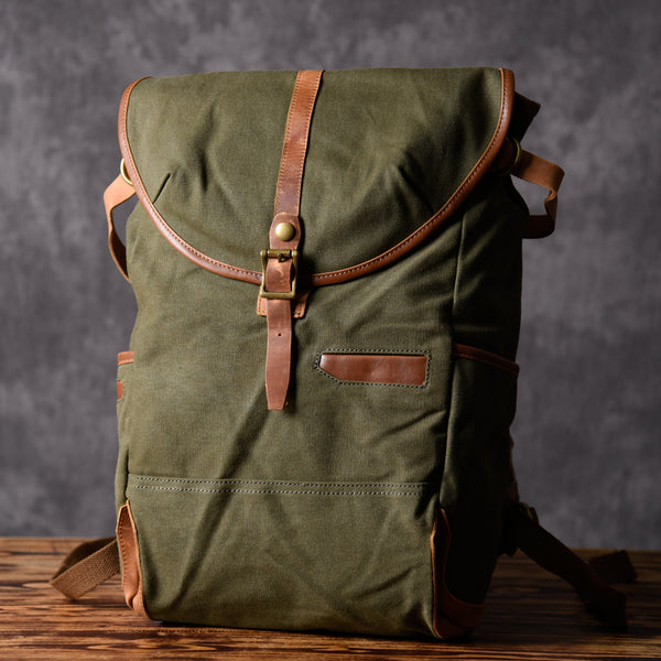 Canvas Mens Cool Backpack Bag Sling Bag Large Travel Bag Hiking Bag for Men