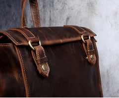 Genuine Leather Mens Cool Backpack Sling Bag Large Black Travel Bag Hiking Bag for men