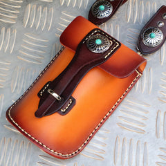 Leather Belt Pouch Mens Small Cases Waist Bag Hip Pack Belt Bag Fanny Pack Bumbag for Men