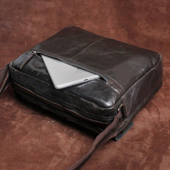 Handmade Leather Mens Cool Messenger Bag Chest Bag Bike Bag Cycling Bag for men