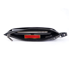 Handmade Leather Mens Urban Cohort Clutch Cool Slim Wallet Zipper Clutch Wristlet Wallet for Men - iwalletsmen