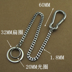 304 Solid Stainless Steel 15inch Wallet Chain Cool Punk Rock Biker Trucker Wallet Chain Trucker Wallet Chain for Men - iwalletsmen