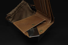 Handmade Leather Tooled Predator Mens billfold Wallet Cool Leather Wallet Slim Wallet for Men
