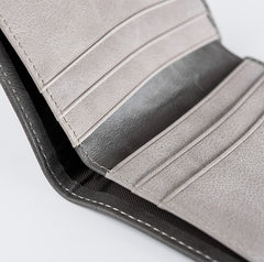 Handmade Leather Mens Cool Slim Leather Wallet Men Small Wallets Bifold for Men
