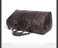 Genuine Leather Mens Cool Weekender Bag Travel Bag Duffle Bags Overnight Bag Holdall Bag for men