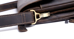 Handmade Leather Mens Cool Messenger Bag Chest Bag Bike Bag Cycling Bag for men