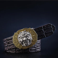 Handmade Genuine Leather Punk Rock Chinese Monster Mens Cool Men Biker Trucker Leather Belt