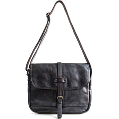 Genuine Leather Mens Cool Messenger Bag iPad Bag Chest Bag Bike Bag Cycling Bag for men