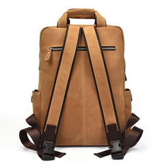 Cool Mens Leather Vintage Backpack Large Travel Backpack Hiking Backpack For Men - iwalletsmen