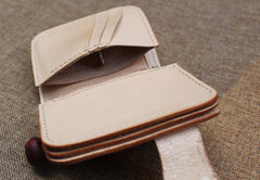 Cool Small Leather Biker Chain Wallet Mens Handmade billfold Chain Wallets - iwalletsmen