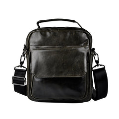 Cool Mens Leather Small Messenger Bag Vintage CrossBody Bag Handbags Shoulder Bag For Men - iwalletsmen