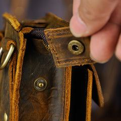 Leather Belt Pouch Mens Small Cases Waist Bag Hip Pack Belt Bag Fanny Pack Bumbag for Men