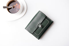Handmade Leather Mens Cool billfold Wallet Card Holder Small Card Wallets for Men Women