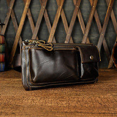 Leather Fanny Pack Mens Waist Bag Hip Pack Belt Bag Bumbag for Men