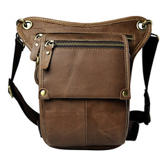 Leather Belt Pouch Mens Cases Waist Bag Hip Pack Belt Bag Fanny Pack Bumbag for Men