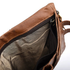 Cool Leather Mens Zip Wallet billfold Slim Bifold Wallet Card Wallet for Men - iwalletsmen
