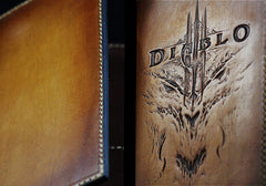 Handmade Leather Tooled Diablo Mens Long Wallet Cool Leather Wallet Clutch Wallet for Men
