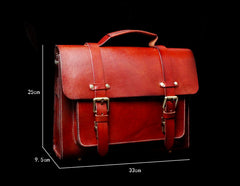 Genuine Leather Mens Cool Messenger Bag Briefcase Satchel Bag Bike Bag Cycling Bag for men