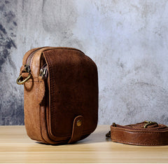 Leather Belt Pouch Mens Small Cases Waist Bag Hip Pack Belt Bag Fanny Pack Bumbag for Men