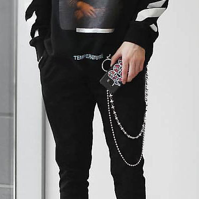 Stylish Men's Womens Double Beaded Stainless Steel Pants Chain Biker Wallet Chain For Men - iwalletsmen