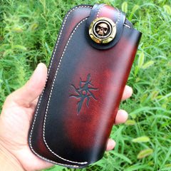 Handmade Mens Cool Leather Chain Wallet Biker Trucker Wallet with Chain - iwalletsmen