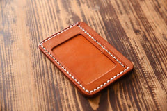 Handmade Mens Cool billfold Leather Wallet Men Small Card Slim Wallets for Men