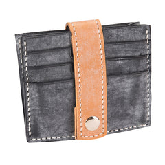 Handmade Leather Mens Cool billfold Wallet Card Holder Small Card Slim Wallets for Men