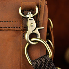 Leather Belt Pouch Mens Cases Waist Bag Hip Pack Belt Bag Fanny Pack Bumbag for Men