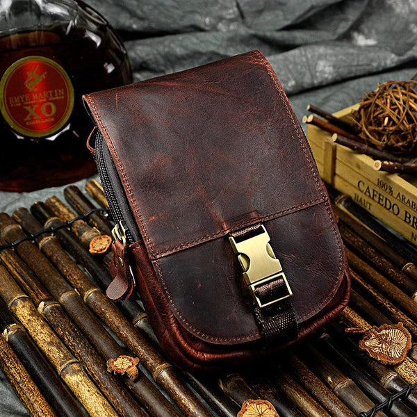 Vintage Leather Belt Pouches for Men Waist Bags BELT BAG For Men - iwalletsmen