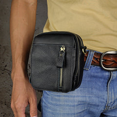Leather Belt Pouch Mens Small Cases Waist Bag Hip Pack Belt Bag Fanny Pack Bumbag for Men