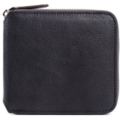Handmade Mens Cool billfold Leather Wallet Men Small zipper Wallets Bifold for Men - iwalletsmen