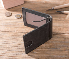 Handmade Leather Mens Cool billfold Wallet Card Holder Small Card Slim Wallets for Men