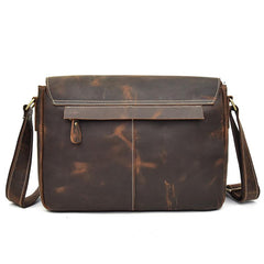 Leather Men Vintage Coffee Messenger Bag Shoulder Bag for Men - iwalletsmen