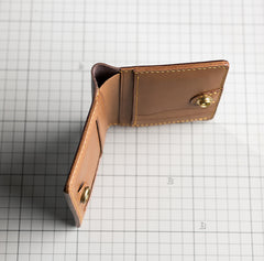 Handmade Leather Mens Cool Slim Leather Wallet Men Small Wallets Bifold for Men