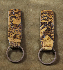 Handmade Leather Tooled League of Legends LOL KeyChain Key Ring Mens Cool Car Key Wallet Wallet Car for Men